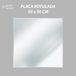 Placa Metacrilato rotulada